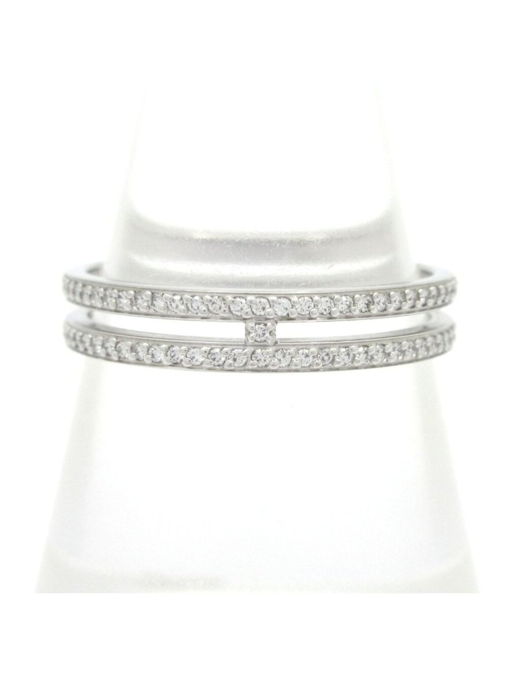 Hermes Ring 54 Ariane Wedding PM 18k White Gold Diamond Full